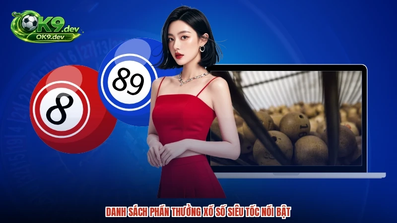 Danh sách phần thưởng xổ số siêu tốc nổi bật