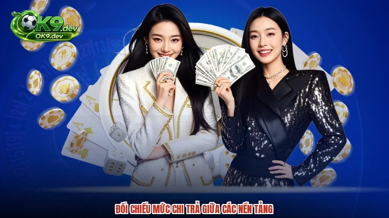 Đối chiếu mức chi trả giữa các nền tảng