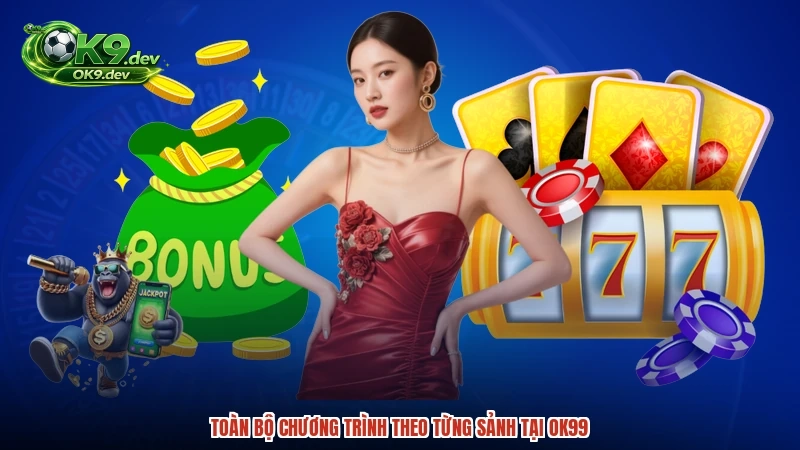 Toàn bộ chương trình theo từng sảnh tại OK99